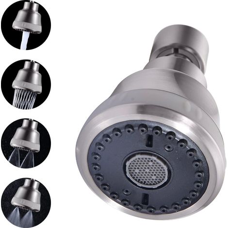 Embout Robinet Cuisine à 4 modes, 360° Aérateur de Robinet Nickel brossé, Aerateur Robinet Economie Deaut, Brise Jet Robinet Cuisine avec Connecteur en Laiton, Mousseur Robinet pour Cuisine (1/5)