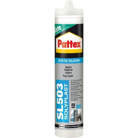 Solyplast sellador multiusos de silicona acética transparente 300 ml, - Pattex. (1/2)