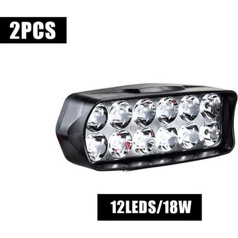 Phare 2PCS Projecteur Spot longue portée Moto Feux de Travail Lampe 12V hors route pour Voiture ATV SUV Camion moto (1/4)