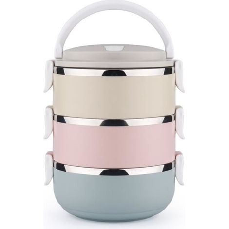 Lunchbox – Edelstahl – Bento – Isoliert – 3-lagig – Für Kinder (1/3)