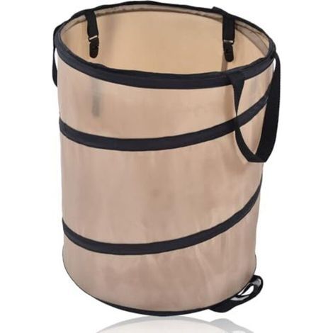 10-gallon collapsible garden bag, leaf collector garden waste bags, camping bin, foldable bucket, reinforced steel spring Oxford cloth (1/5)