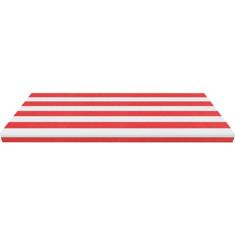 Coussin de banc extérieur, coussin de banc d'éponge confortable, coussin de siège de jardin imperméable pour utilisation intérieure et extérieure, 100 40cm, rayures rouges et blanches (1/5)