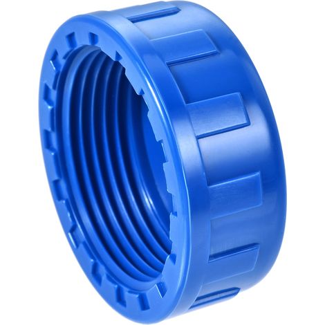 Capuchon Raccord Tuyau PVC Rond Femelle Filetage Tuyau Connecteur pour Jardin et Déhors Eau Tuyau Terminal Bleu (1/5)