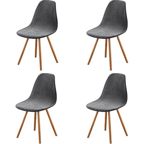 Scandinavian Chair Cover Grey Dining Chair Covers Velvet Universal Chair Cover without Armrests for Living Room Kitchen Home Decoration