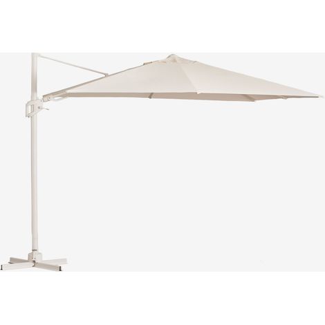 SKLUM Sonnenschirm 295x295 cm aus Stoff und Aluminium Hydra Gardenia Weiß                                  