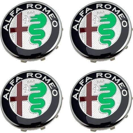 Capuchons de moyeu de centre de roue en alliage Alfa Romeo brillant couleur oem 60mm giulietta giulia (1/2)