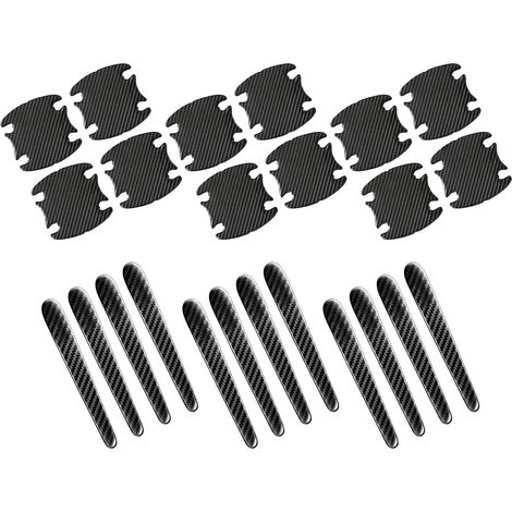 Sets Car Door Handle and Handle Protector Film Carbon Fiber