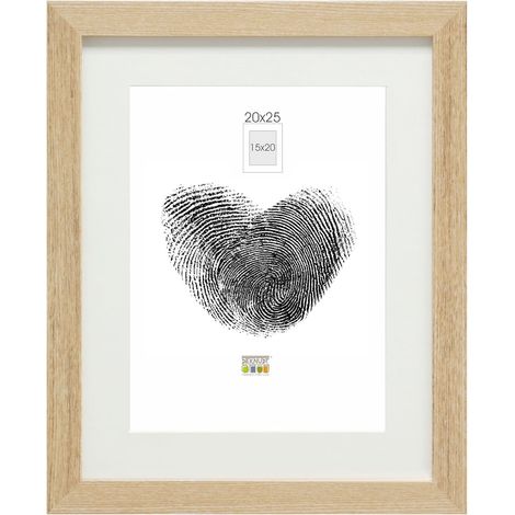 Cadre et Passe-partout 1 photo 15x20cm Bois clair S66KH1 P1 (1/5)