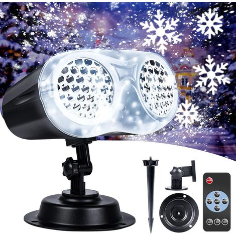 Projecteur de Neige Intérieur et Extérieur Éclairage de Projecteur de Flocon de Neige IP65 Étanche Lampe Décorative pour Jardin, Maison, Mariage, Soirée, Noël, Fêtes (1/5)