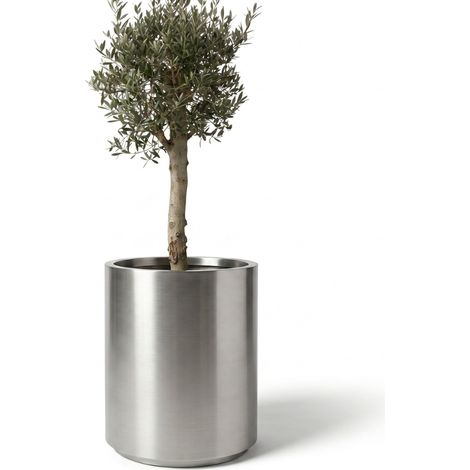 Set olivo + vaso METROPOLE 60x70cm inox spazzolato (1/2)