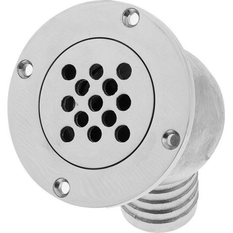 Sortie coudée en acier inoxydable 316 avec flotteur pour siphon de sol anti-refoulement - Accessoires de quincaillerie pour yachts et bateaux (1/3)