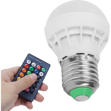 RGB+W-Glühbirne 3W E27 mit Fernbedienung, Farbwechsel, Heimdekoration 85265V (1/5)
