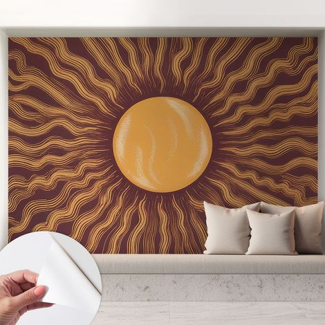 Carta da parati adesiva - lavabile - decorazione murale - per cucina - pellicola decorativa Raggi di sole 208x146 cm (1/5)