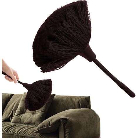 Outil de dépoussiérage : plumeau statique compact pour la maison, de dépoussiérage compacte en fibre antistatique, plumeaux multifonctionnels pour tables, armoires, verre (1/5)