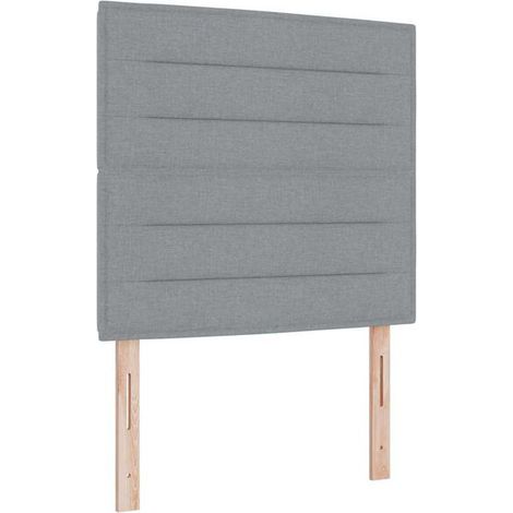 Matelas à ressorts LED avec matelas gris clair, 120 x 190 cm, revêtement en tissu. (1/5)