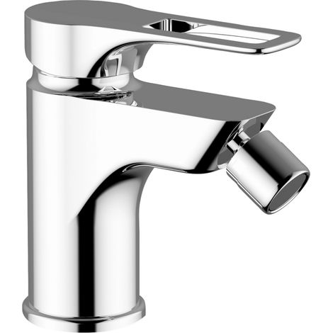 Schläfer 27505015  Miscelatore Monocomando per Bidet Bagno serie Flat con Scarico automatico 1 1/4, Rubinetto Monoforo Cartuccia diam35mm Cromo Argento, Made in Italy (1/5)