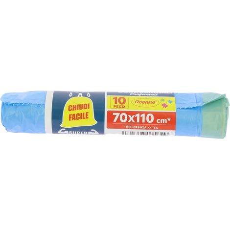 MAURY'S SACCHETTI PATTUMIERA OCEANO 70X110 DA 10PZ CON CHIUDI FACILE