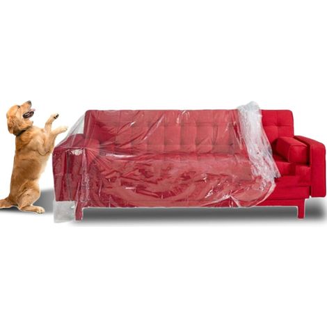 Housse de canapé 2 x 3 m - En plastique durable - Pour canapé, fauteuil, pouf - Imperméable - Protection contre la poussière - Pour lit, canapé, meubles lors du déménagement (1/4)