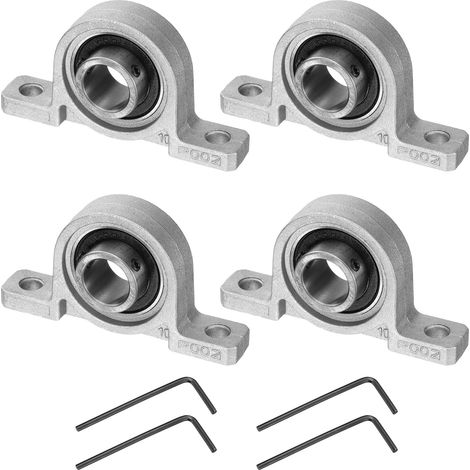 4pcs Paliers de Battement Montés Lisse KP002, Palier à Semelle Alésage 15mm pour Bride Roulement à Bille de Bloc Roue de Brouette Machine à Axe Imprimante 3D, P6(ABEC3) (1/5)