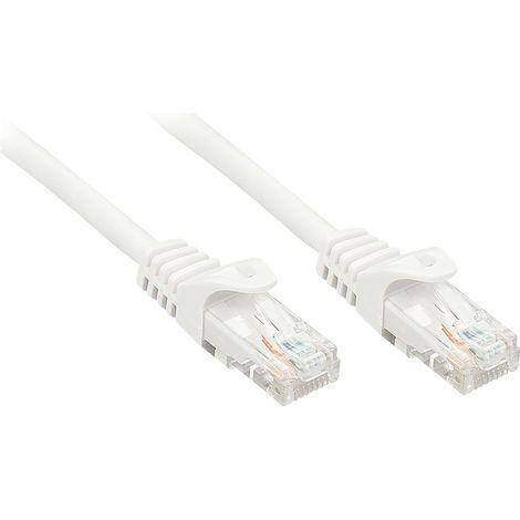 LINDY 48205 RJ45 Patchkabel CAT 6 U/UTP 5.00 m Weiß 1 St.