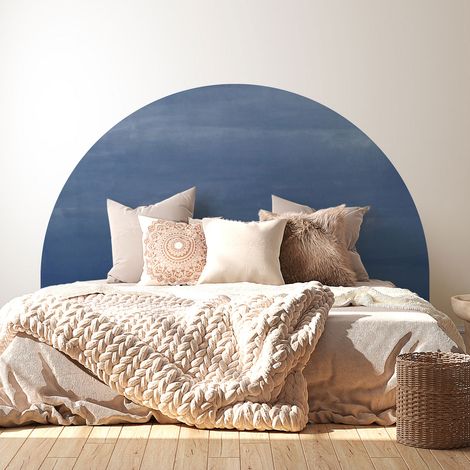 Stickers tête de lit - Couleur tendance - 160 x 150 cm - Pour lits (120 à 140 cm) (1/2)