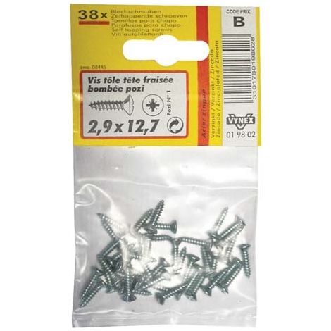 VYNEX - Vis tôle tfb parker 4.85x38 x8