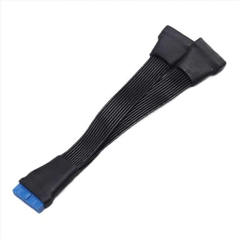 Câble répartiteur d'extension USB 3.0 carte mère 19 broches, 1 vers 2 (1/5)