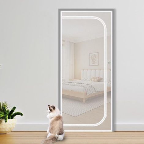 Katzenschutztür, extra hohes, katzensicheres Netz, Diebstahlsicherung, Mückenschutz, Kratzschutz, mit Reißverschluss, für Wohnzimmer, Küche und S (1/5)