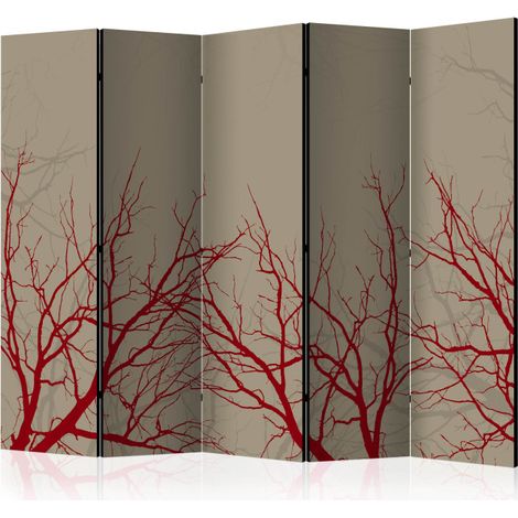 Paravent 5 Volets "Red Hot Branches" 172x225cm (1/2)