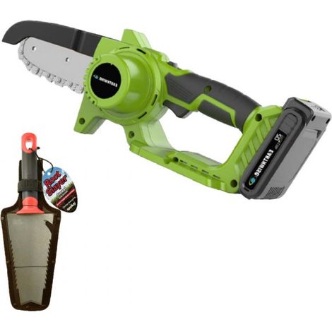 PACK tronçonneuse + RootSlayer à main - VENTEO - Tronçonneuse électrique - Outils multifonctions jardin - Léger/Facile d'utilisation