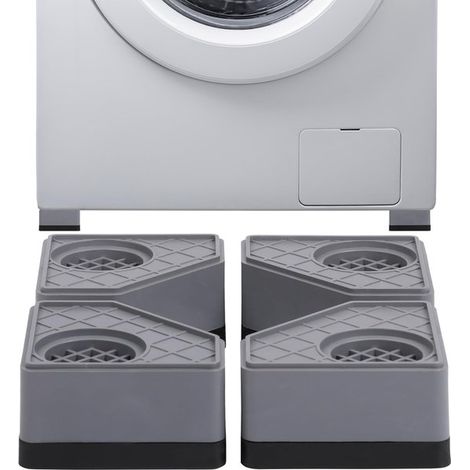 Tapis anti-vibrations pour lave-linge et sèche-linge. Tapis insonorisant et antidérapant. Amortisseur de vibrations en caoutchouc. Amortisseur de vibrations extra épais. (1/5)