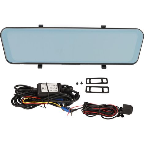 Ideal para cámaras de salpicadero integradas en el retrovisor del coche, con pantalla táctil completa, visión nocturna, lentes gran angular delanteras y traseras, grabación en bucle, asistente de apar