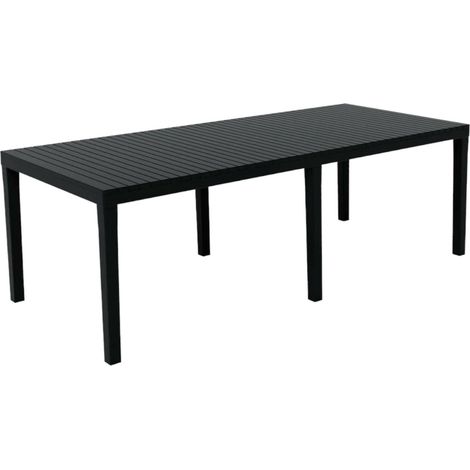 Dmora - Tavolo da esterno Susa, Tavolo rettangolare allungabile da pranzo, Tavolo da giardino estensibile, 100% Made in Italy, 150x90h72 cm, Antracite, con imballo rinforzato