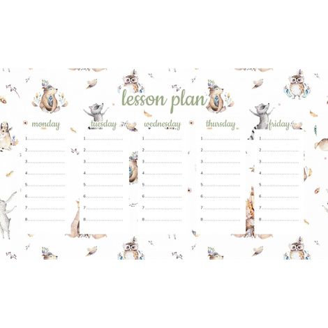 Piano didattico magnetico per bambini: Animali in stile boho 45x26 cm