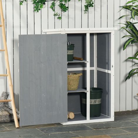 mobile armadio 75x56x115 da esterno con ripiani nero HAVRYA (1/4)