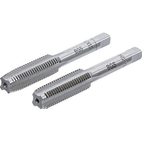 Bgs Technic – Jeu de 2 tarauds M12 x 1.50 mm – Acier à outils GCr15 – Taraud ébaucheur et finisseur – Pour filetage métrique pas standard