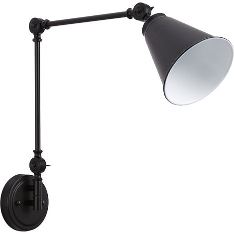 Aplique De Pared Vintage Orientable "Tika" - Negro
