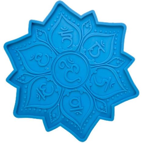 Epoxidharzform für Untersetzer mit Mantra-Symbol, Untersetzer, Tassenuntersetzer, Silikonform für Bastelarbeiten, Tischsets, Wohnaccessoires, Modellierwerkzeug