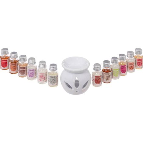 Bruciatore di profumo Kili con 12 oli profumati 10ml assortiti - Atmosphera créateur d'intérieur (1/4)