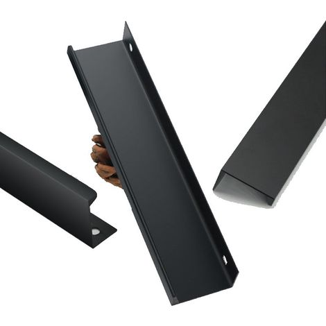 4 poignées de meuble invisibles de 160 mm, porte de cuisine en aluminium