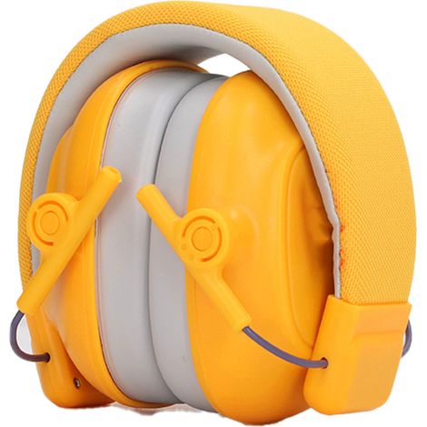 Casque antibruit jaune NRR 25 dB pliable, protection auditive et anti-bruit. (1/5)