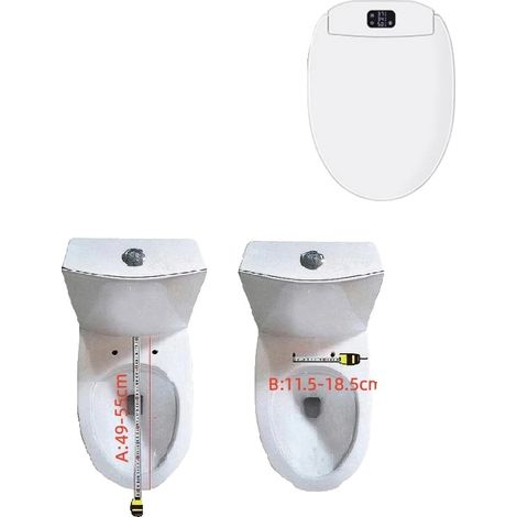 Sedile bidet per WC, riscaldato, con acqua calda istantanea, modello da 510 mm, spina EU-A. (1/2)