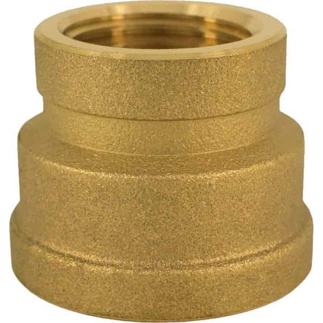 Messing Muffe reduziert, Gewindefitting, 1" IG x 3/4" IG