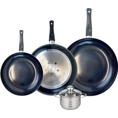 Ensemble de 3 Poêles de cuisson 24, 28 et 32 cm et 1 faitout 12 cm Elo Prima Brillant (1/5)