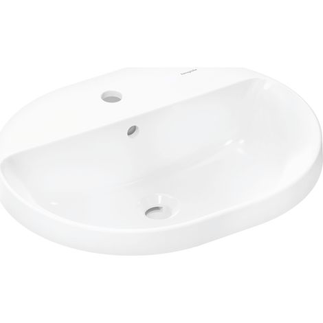hansgrohe Xuniva U lavabo encastré, SmartClean, avec trop-plein, (1/4)