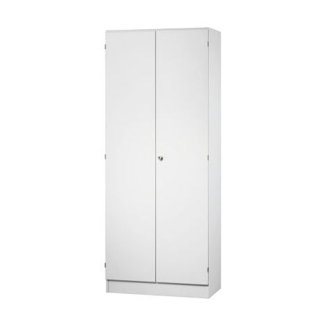 Schrank H2004xB800xT420mm weiß 2 Türen Knaufgriff abschließbar HAMMERBACHER (1/5)