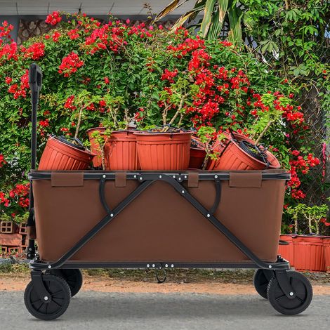 Heavy-Duty Wagon Cart w/ Adjustable Handlebar (1/5)