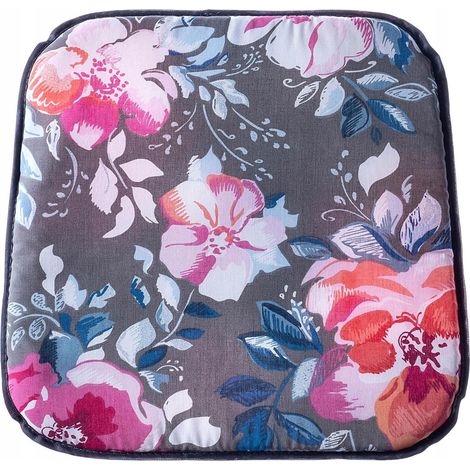 KADAX Kissen für Gartensessel, Blumen, 40 x 38 x 2 cm