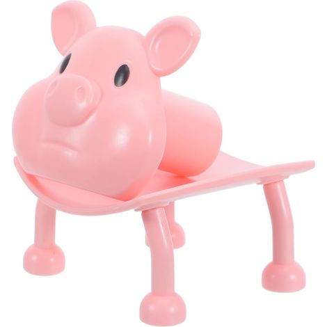 Distributeur de Papier Toilette Portable en Plastique Rose de Cochon Adorable Cuisine et Salle de Bain, Compatible Rouleaux Standards (1/5)