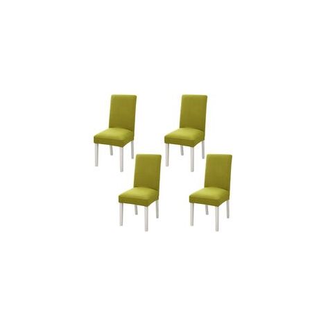 Ensemble de 4 housses de siège - Hauteur du dossier : 45-55 cm - Blanc jade (1/5)